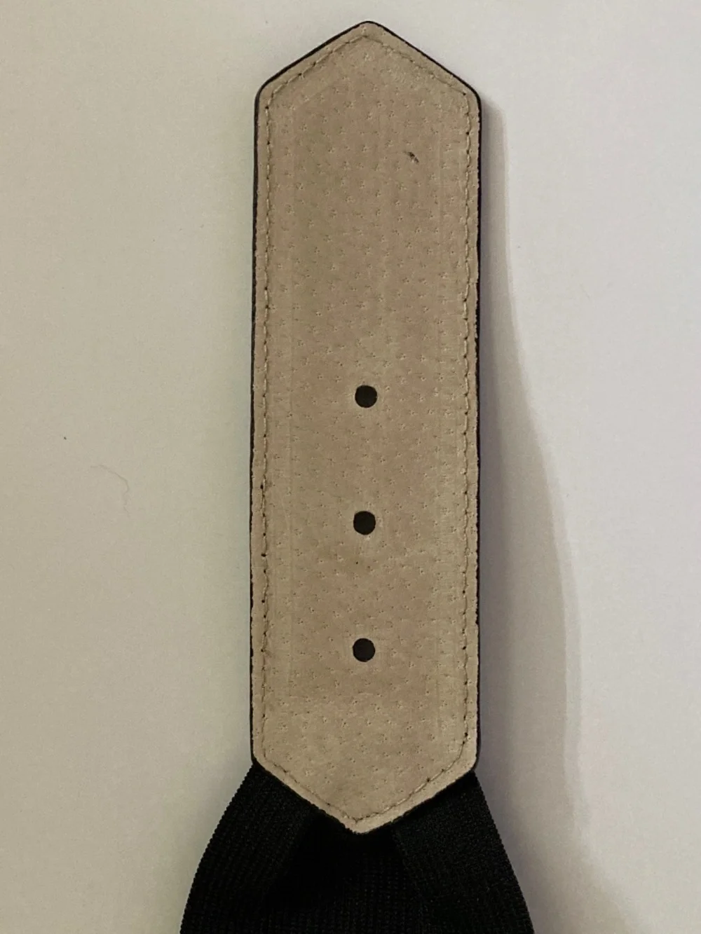Black Stretch Belt With Embossed Trim & Silver Tone Buckle/34
